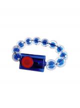 Crystal bead EM sauna lock bracelet